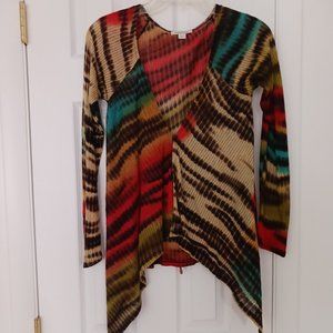 Boston Proper Womens Multicolor Light Weight Cardigan Size XSmall